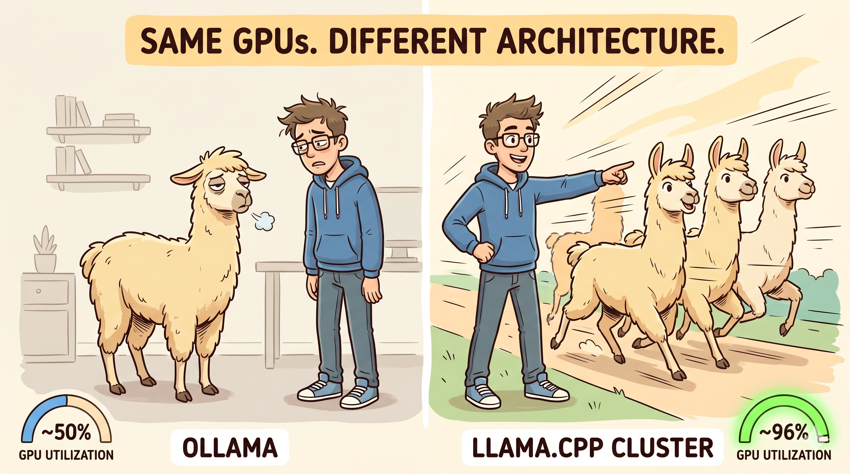 From Ollama to a High-Throughput llama.cpp Inference Cluster